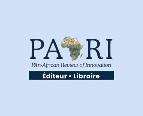 Création du logo de PA RI avec une carte de l'Afrique à la place de la lettre « A » et le texte « Éditeur • Libraire » en dessous, incarnant la vision créative d'un studio. Limbus Studio