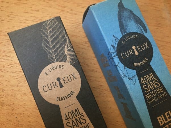 Packaging e-liquide Curieux - Édition Classique - Étiquette