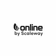 Logo de « Online by Scaleway » avec un graphique de signal sans fil stylisé. Limbus Studio