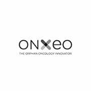 Logo d'Onxeo avec le texte : "The Orphan Oncology Innovator" en dessous. Limbus Studio