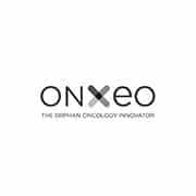 Logo d'Onxeo avec le texte : "The Orphan Oncology Innovator" en dessous. Limbus Studio