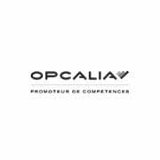 Logo Opcalia avec texte français "PROMOTEUR DE COMPÉTENCES" sur fond blanc. Limbus Studio