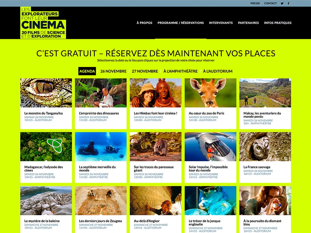 Découvrez notre site Web propulsé par WordPress présentant de superbes affiches de films pour un événement consacré aux sciences et à l'exploration, organisées par une agence de design de premier plan. Chaque affiche met en valeur des thèmes naturels uniques, alliant créativité et merveilles cinématographiques. Limbus Studio